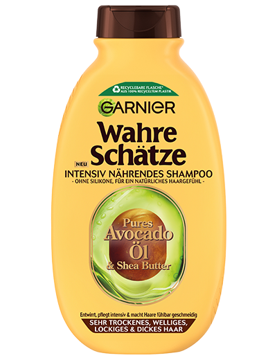 Produktabbildung Garnier Wahre Schätze Intensiv Nährendes Shampoo mit Avocado-Öl und Sheabutter